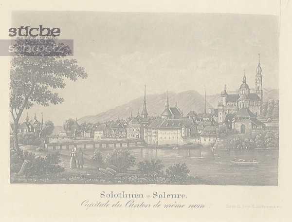 <p>454 Solothurn von Ost Süden , Soleure Capitale du Ct. de méme nom</p>