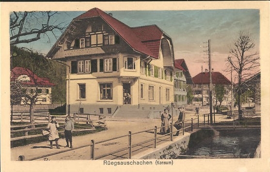 <p>Rüegsau Rüegsauschachen Strasse Konsum Nr.1020 , 1920 . Karte Top Zustand</p>