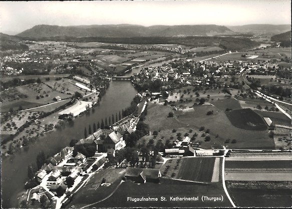 <p>Diessenhofen TG Willisdorf St. Katrinental Flugaufn. Nr.9965 ,1957</p>