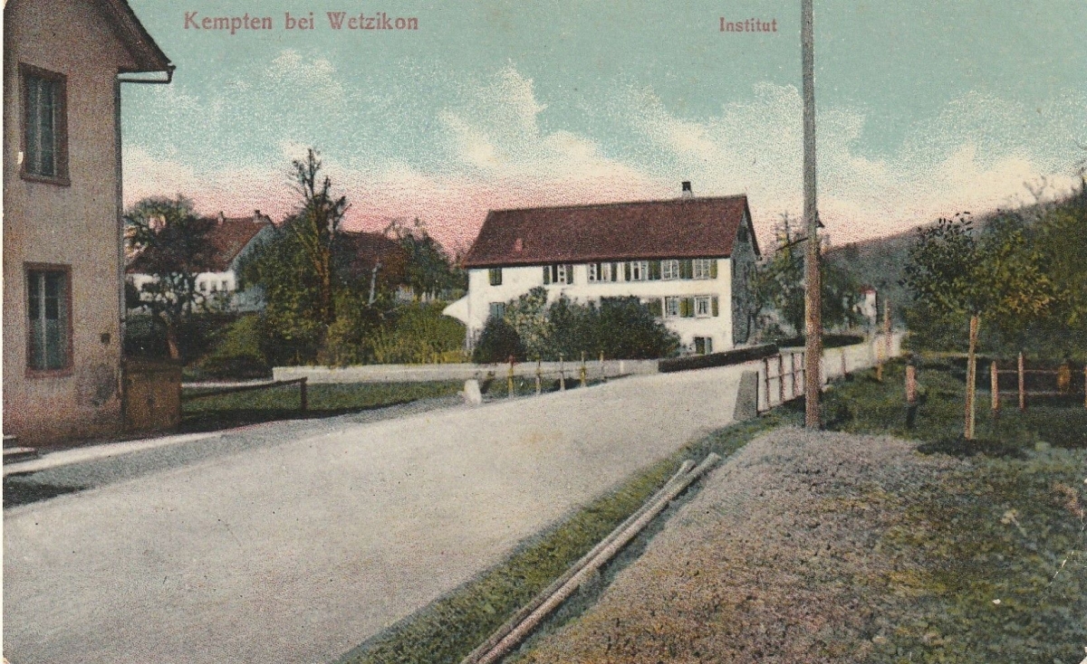 <p>Wetzikon ZH Kempten Ortsansicht m Institutm Nr.4680a , 1910 , Karte Top Zustand gelaufen</p>