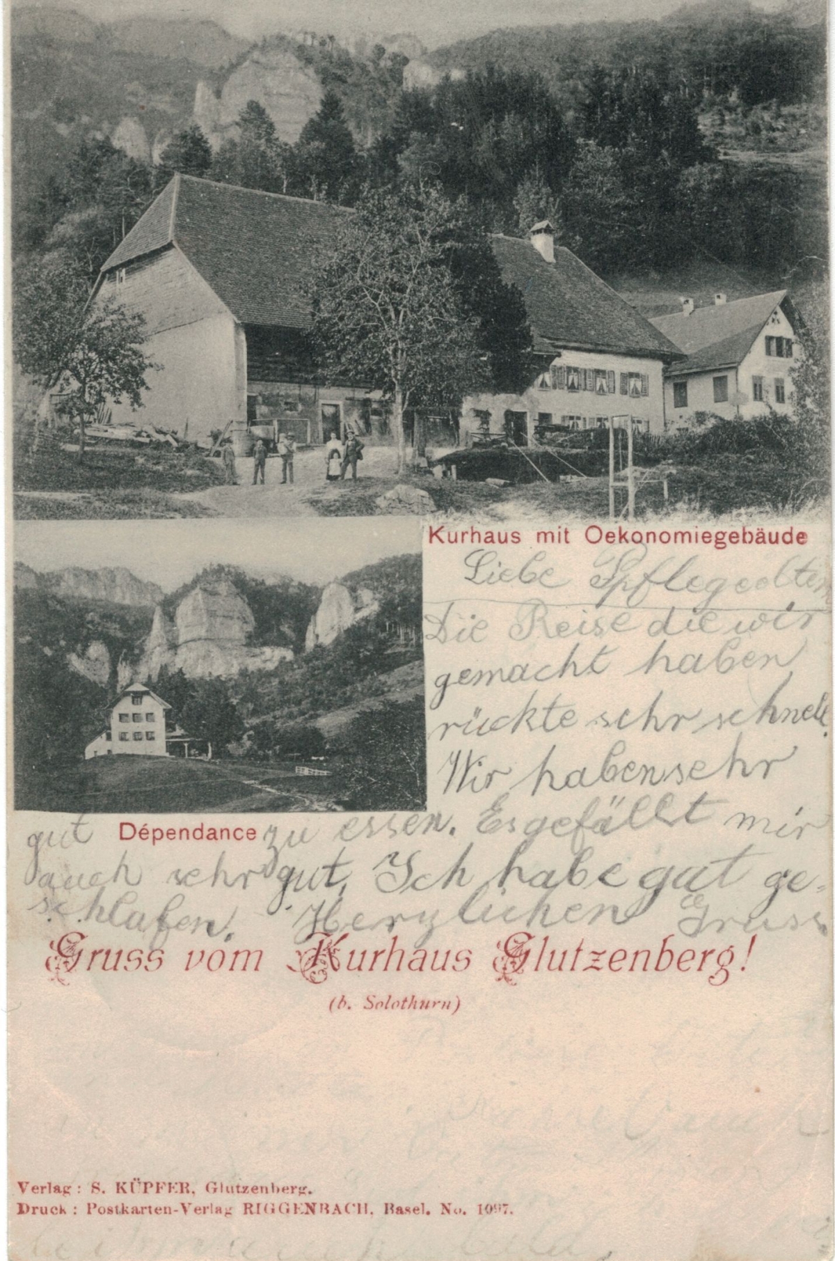 <p>Karte Top Zustand , 2.6.1923 , Stempel Glutzenberg</p>